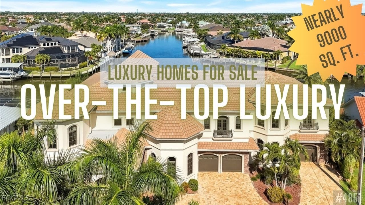 OVER-THE-TOP LUXURY WATERFRONT HOME with POOL | Cape Coral Homes | Luxury Homes For Sale in SWFL