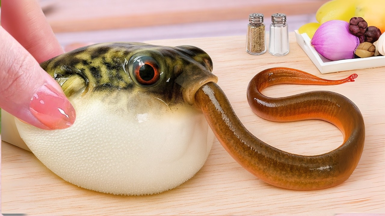 🐍 Eel Fishing With Eggs and Cooking Japanese Grilled Eel Rice in Miniature Kitchen 🍳 Mini Yummy