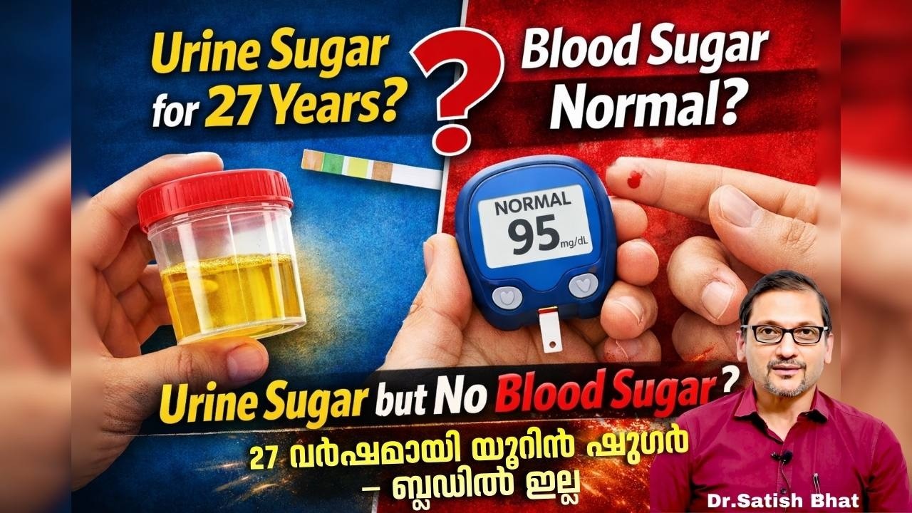 27 വർഷമായി യൂറിൻ ഷുഗർ – ബ്ലഡിൽ ഇല്ല | ഇതെങ്ങനെ സാധ്യമാണ്? |Dr.Satish Bhat | Diabetic Care India 