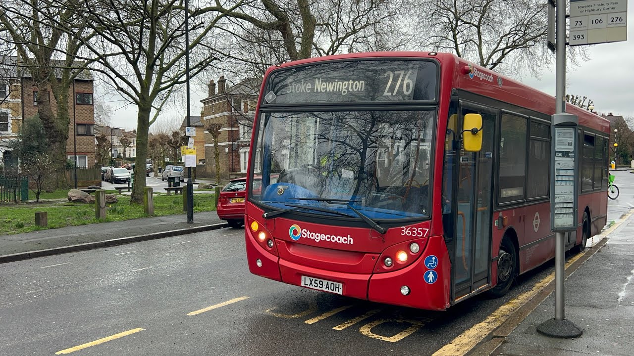 FULL ROUTE VISUAL|Stagecoach London Bus Route 276|Newham Hospital-Stoke Newington|36357(LX59 AOH)