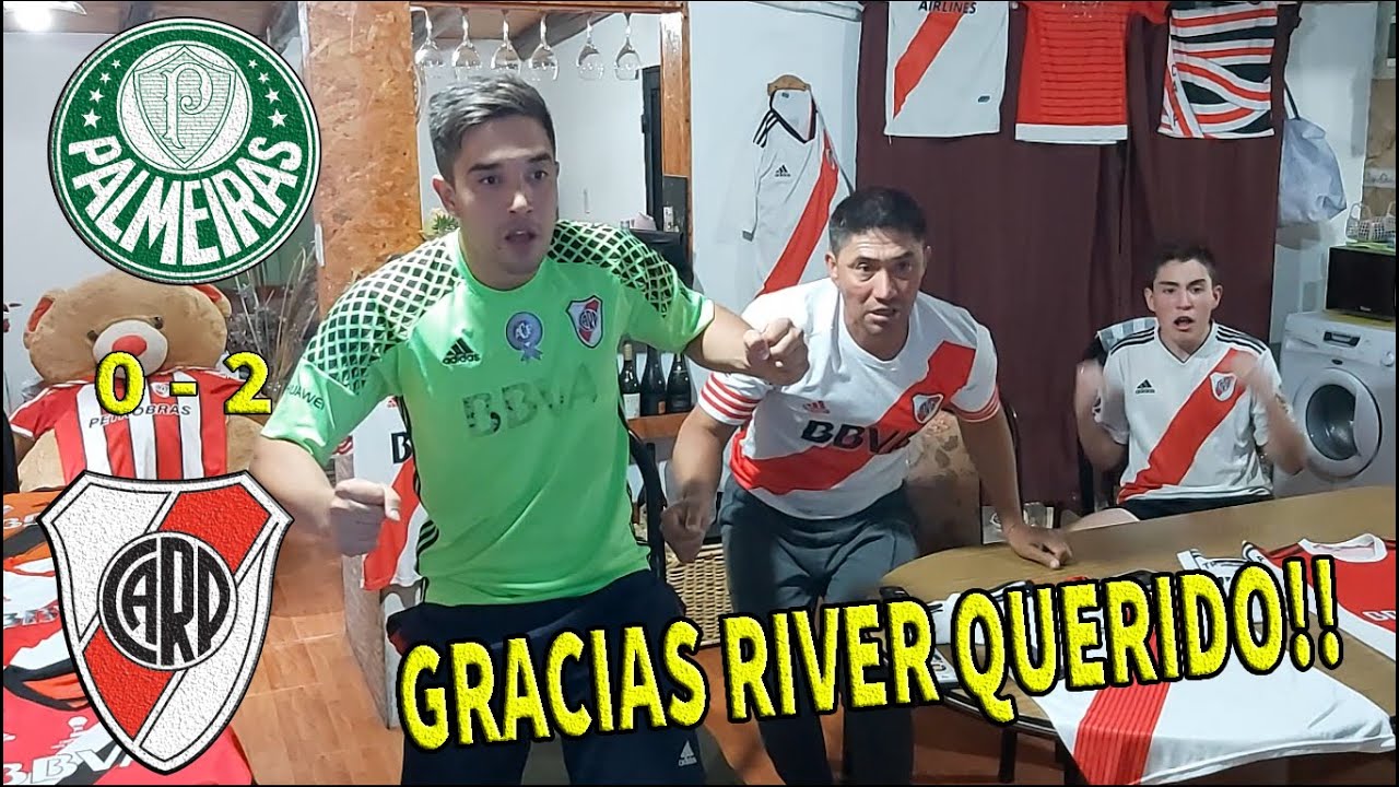 PALMEIRAS 0 RIVER 2 - REACCIONES DE HINCHAS DE RIVER - COPA LIBERTADORES