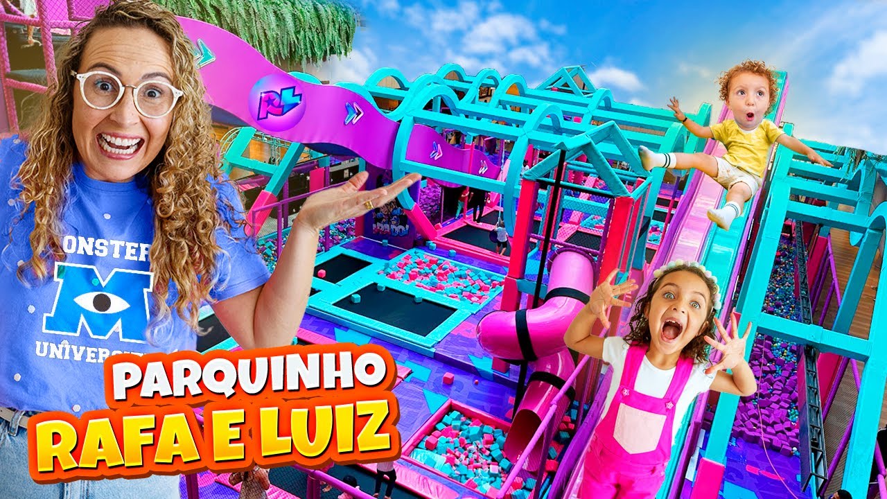 ESCORREGADOR GIGANTE NO PARQUE RAFA E LUIZ- FAMÍLIA BELLA E LUCCA SHOW