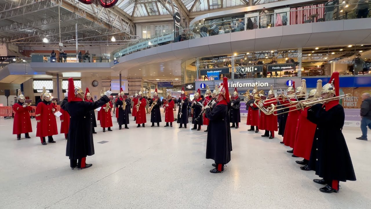 Band of The Household Cavalry: Waterloo Station: RBL Poppy Appeal.