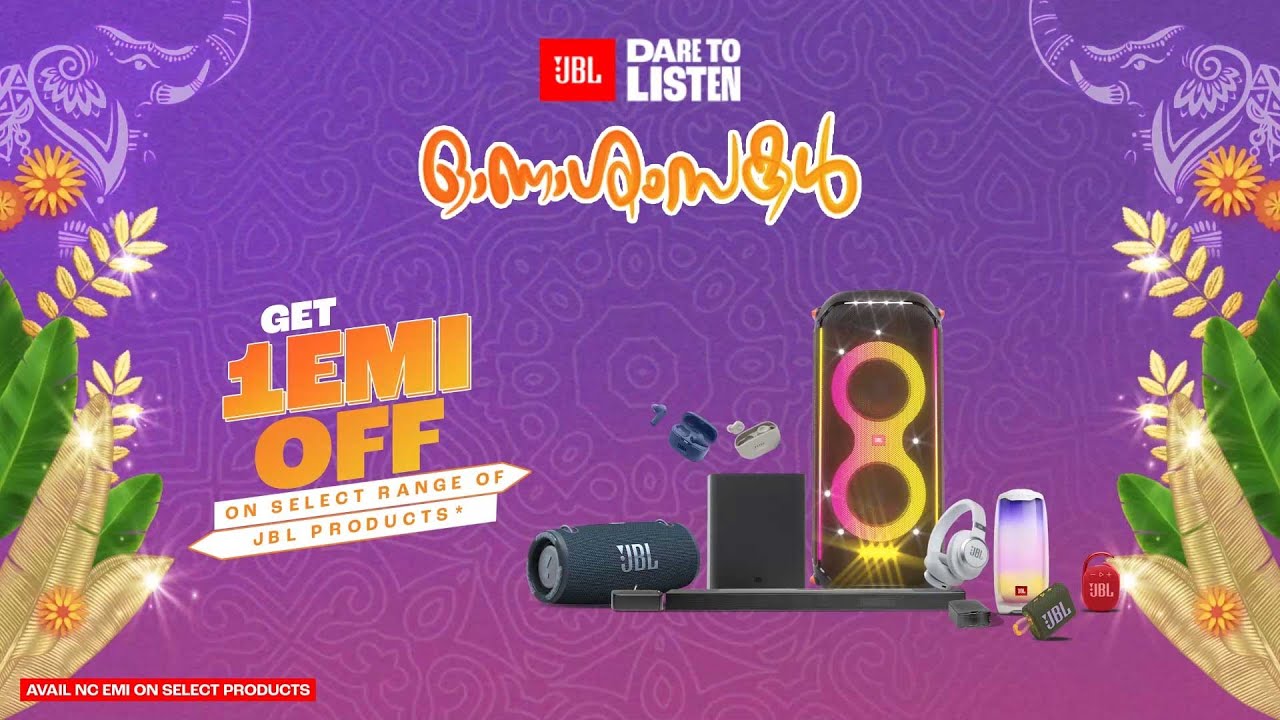 JBL | It's the sound of awesome offers. Happy Onam!