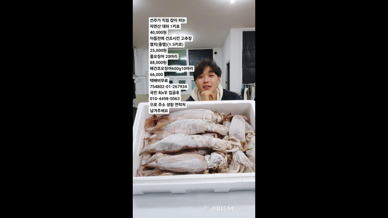 자연산대하 배오징어 입고!!!