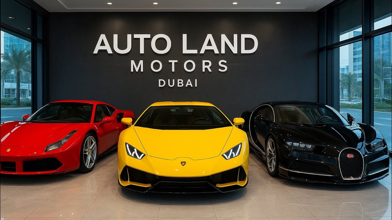 Inside Dubai’s Luxury Auto Land Motors – Lamborghini, Ferrari & Bugatti in One Place!