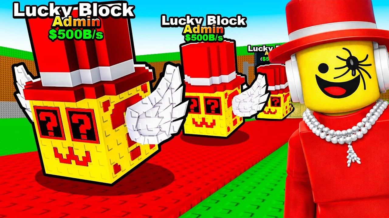 ADMIN ABUSE im BRAINROT LUCKY BLOCK BATTLE vs SAMMY!