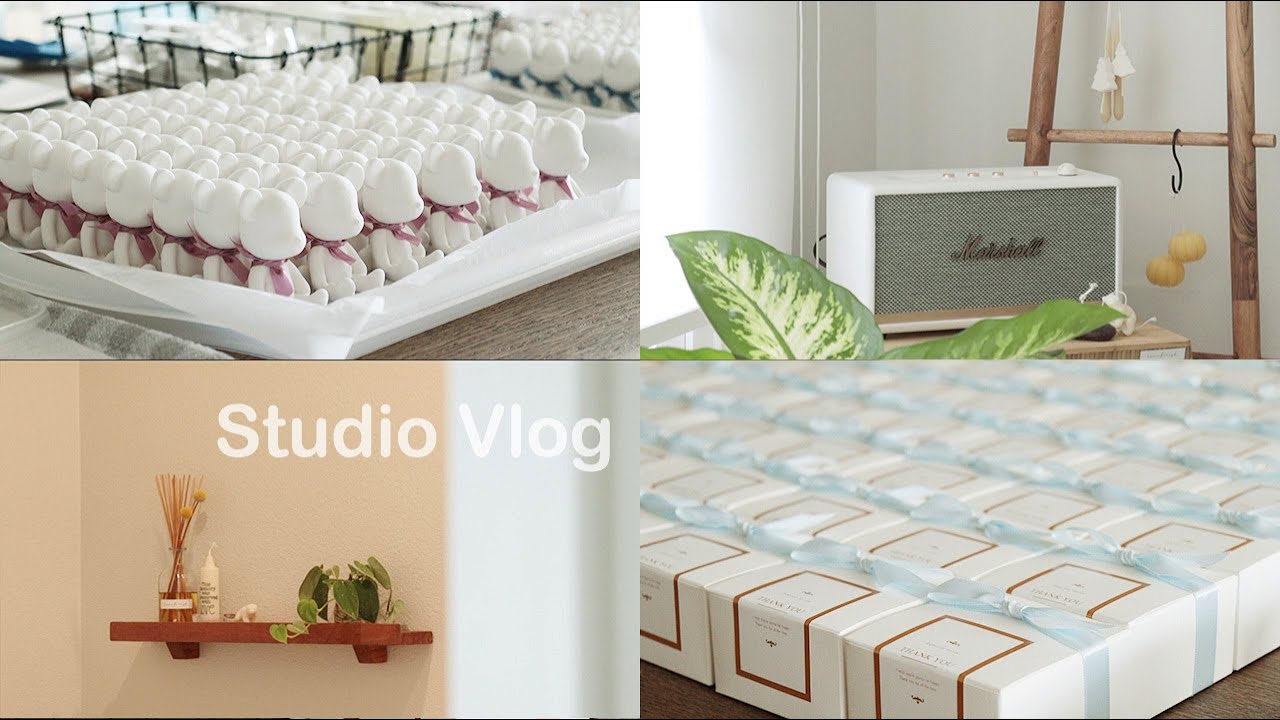 [Candle Studio Vlog #9] Making 200 Car Air Fresheners, studio makeover, Packing Order, Silent Vlog