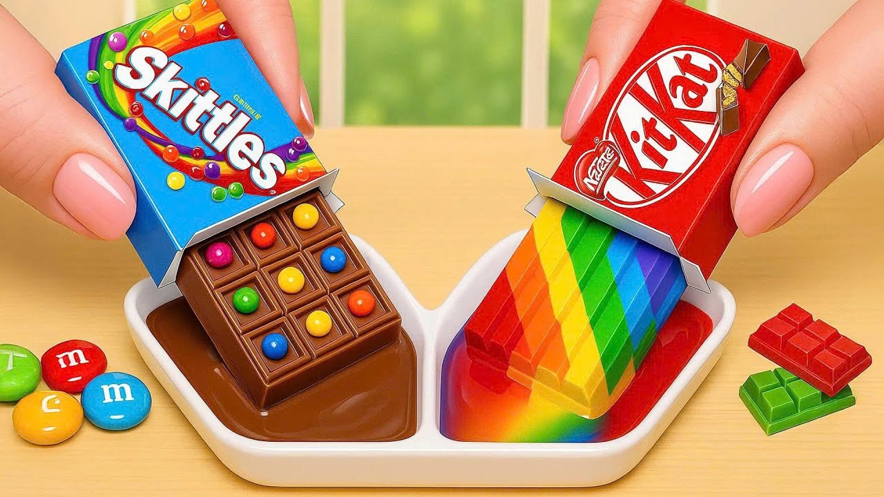 Rainbow KitKat vs Skittles Chocolate: Epic Decorating Showdown! 🍫 Miniature Cakes🌈Amazing Cake