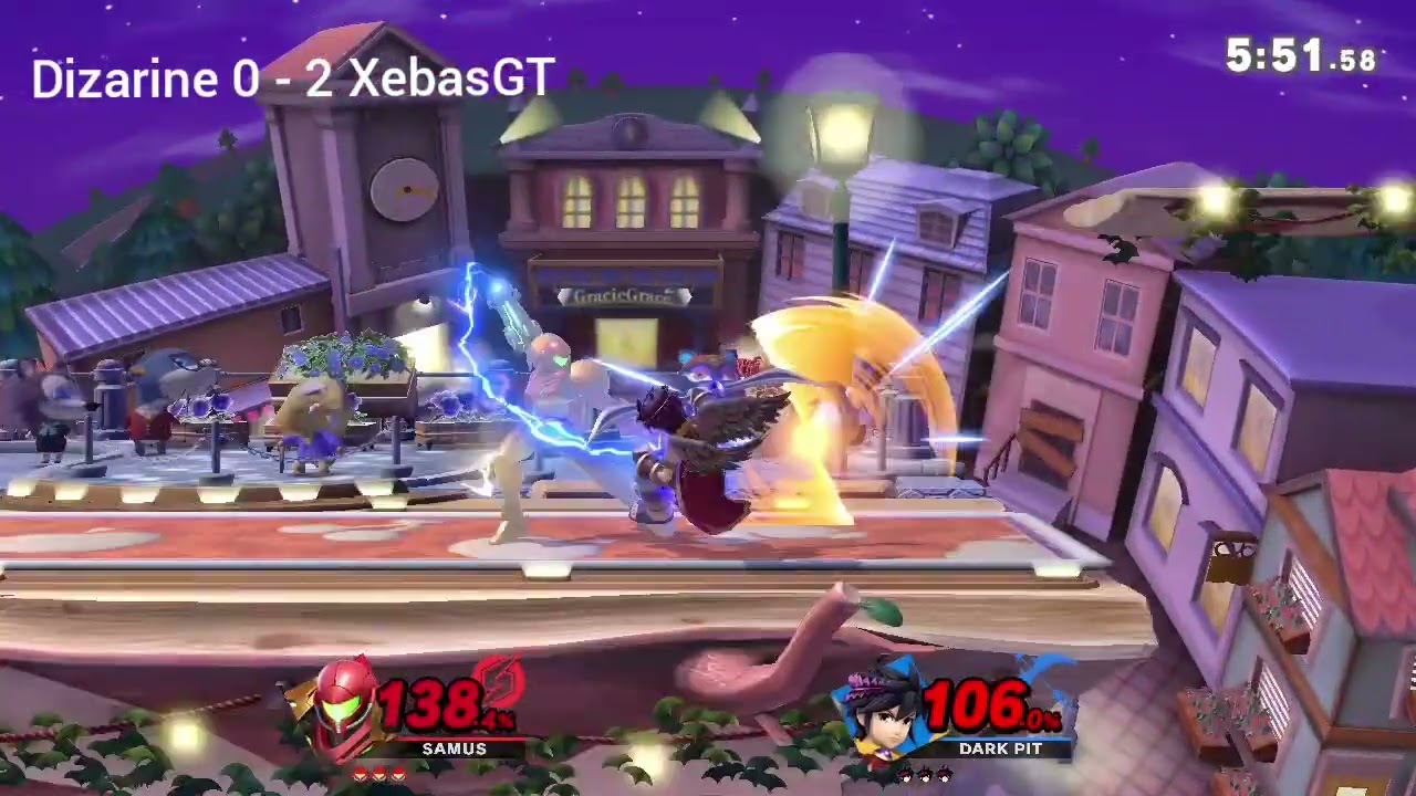 Dizarine (Dark Pit) vs XebasGT (Samus) FT10