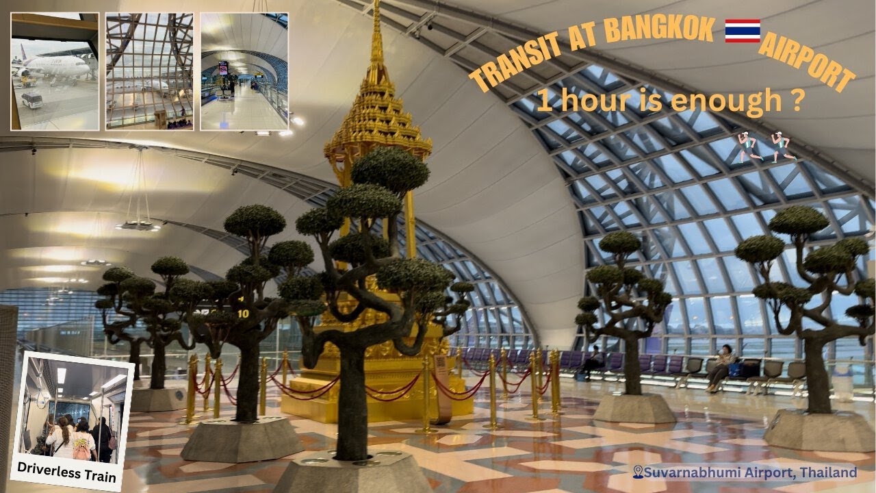Transit at Bangkok Airport🇹🇭 / Thai Airways / Connection Flight Guide / Shuttle Train (Driverless)