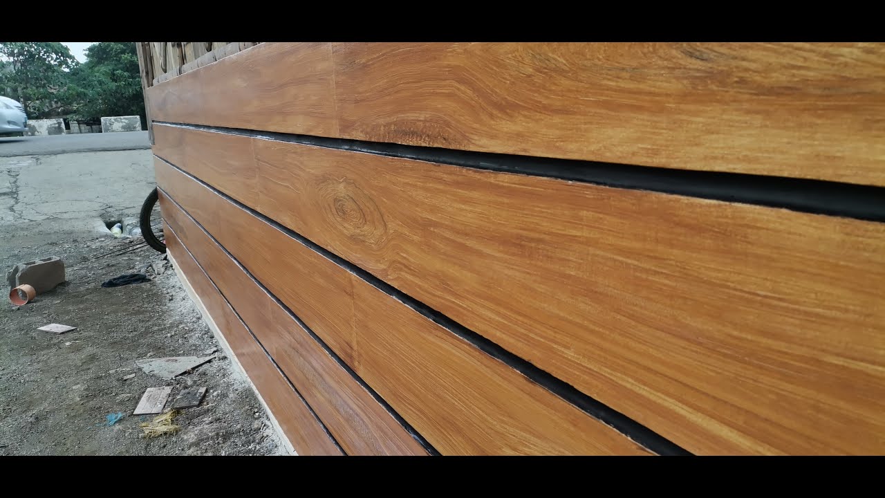 Paano magwood grain o haspe sa Concrete wall Step by step Video Tutorial ( Wood Graining) by TBLD