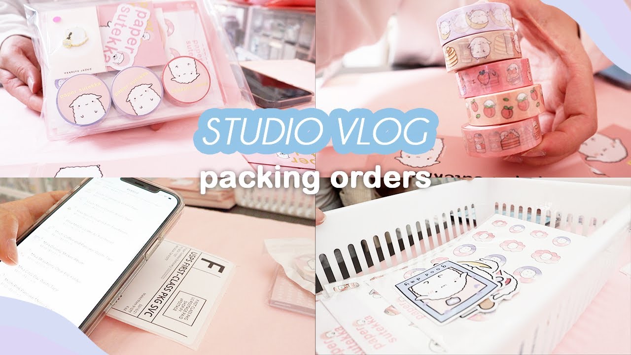 VLOG 📦💗 packing orders after shop update
