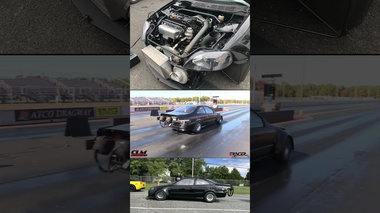 Section 8 v2 1500whp AWD Civic first test session 7.67 @ 190mph