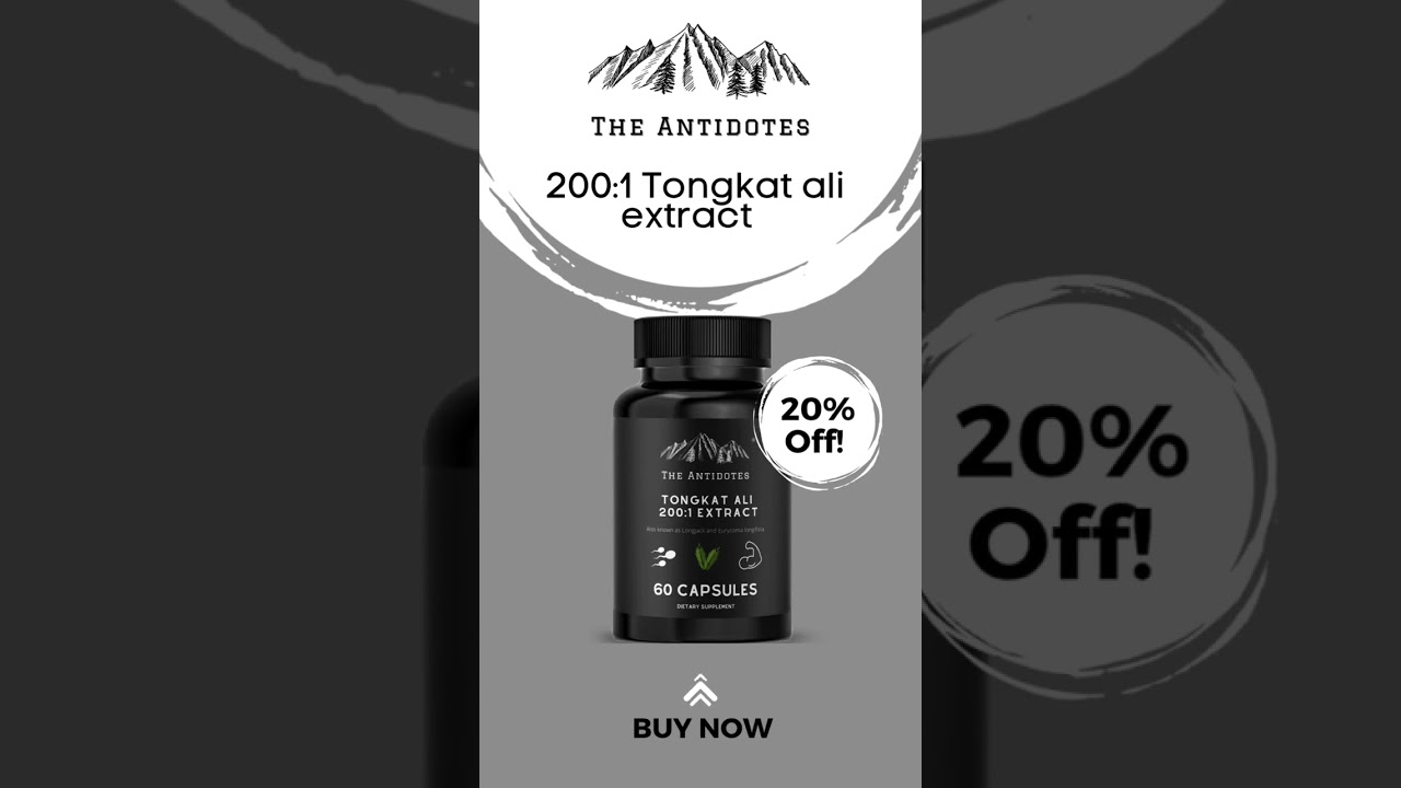 Unleash Your Inner Alpha with Our 650mg Per Capsule Tongkat Ali Supplement (2% Eurycomanone) Tongkat