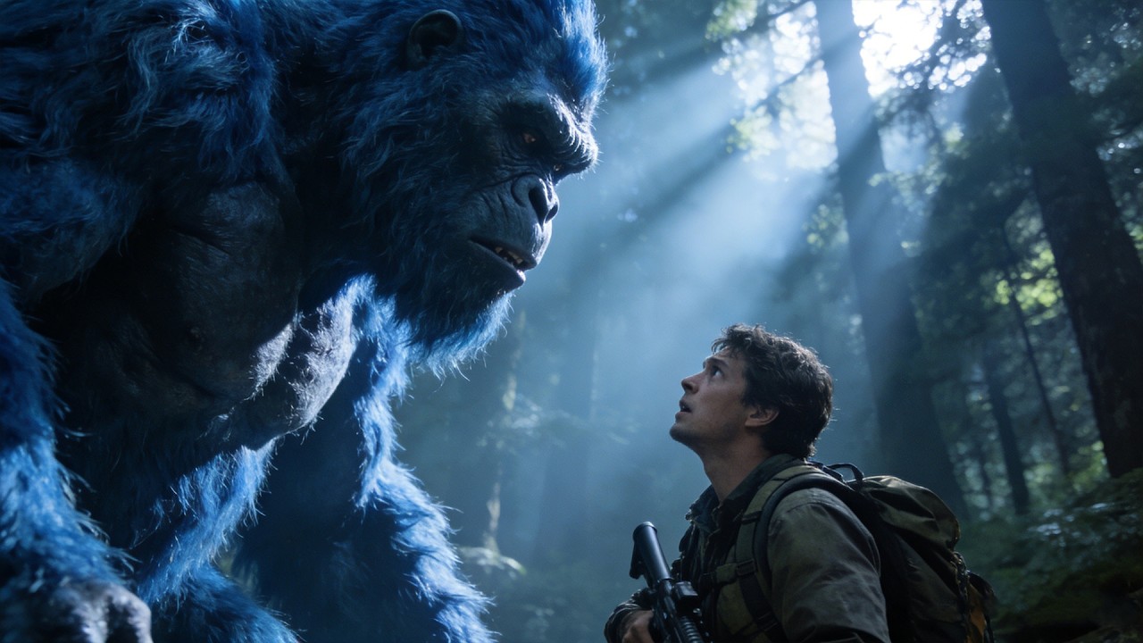 In the arena, the human's opponent was a Bigfoot ten times his size.