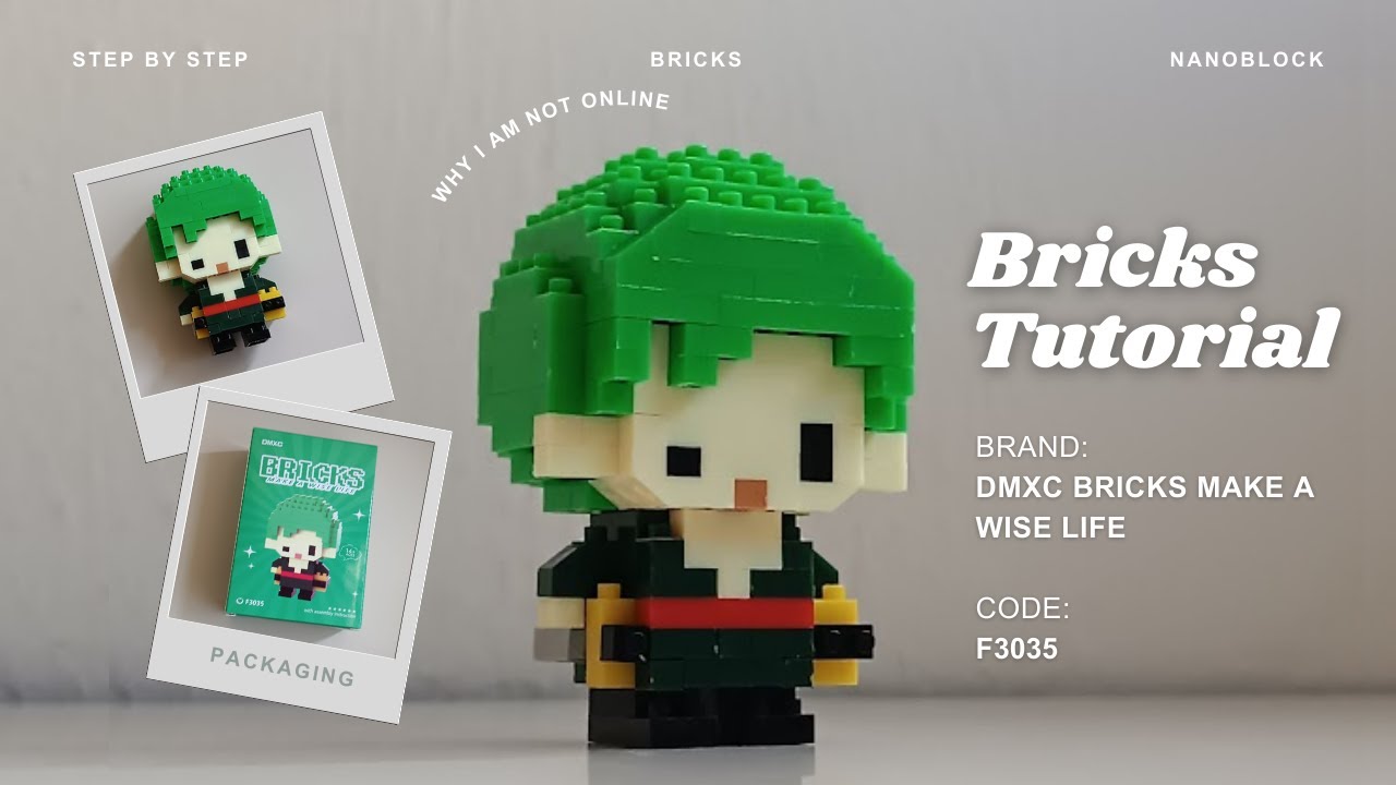 How to Build Roronoa Zoro One Piece Building Blocks | DMXC Bricks Make a Wise Life F3035 |182 Pieces