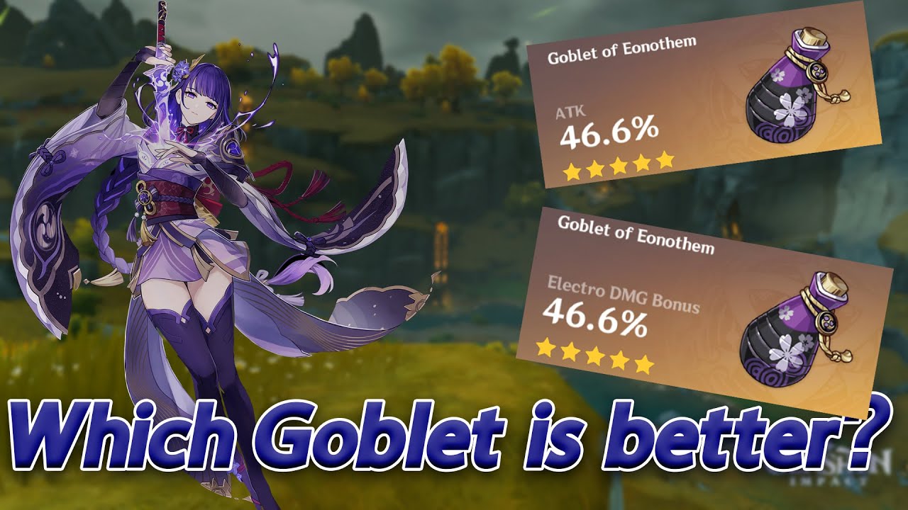 Best Goblet for Raiden Shogun | Atk % vs Electro dmg bonus | Damage Comparison | Genshin Impact