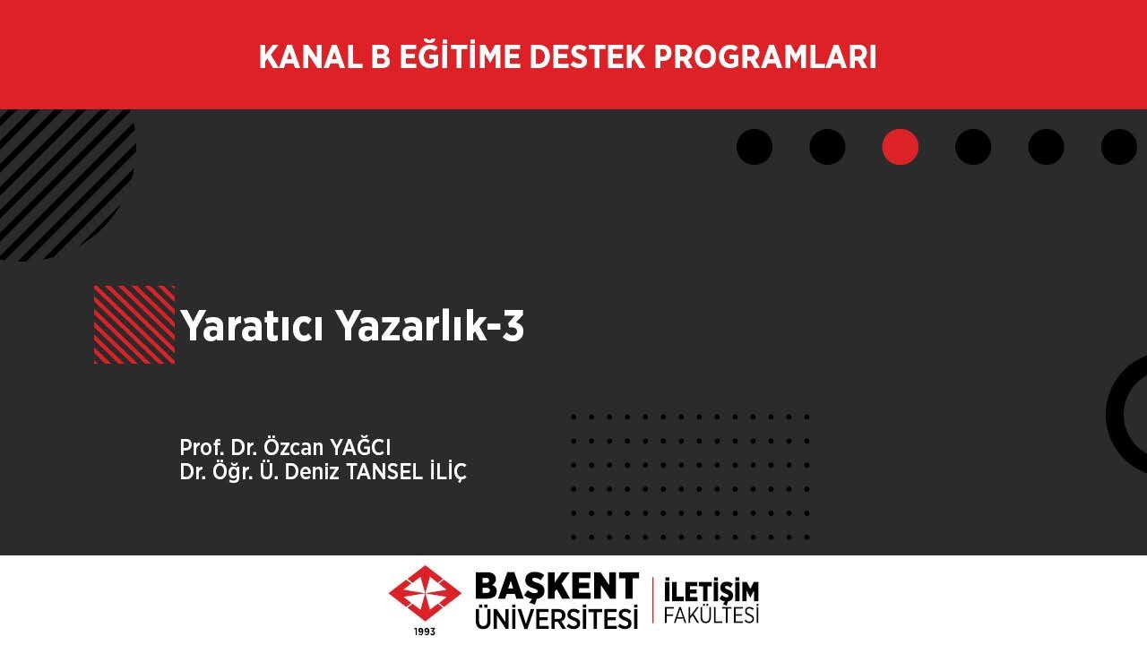 Kanal B Eğitime Destek Programları - Yaratıcı Yazarlık 3