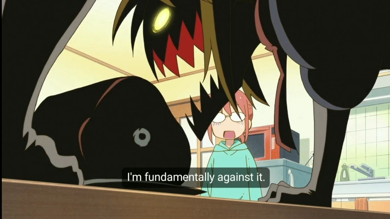 Tohru eats her own tail and it grows back