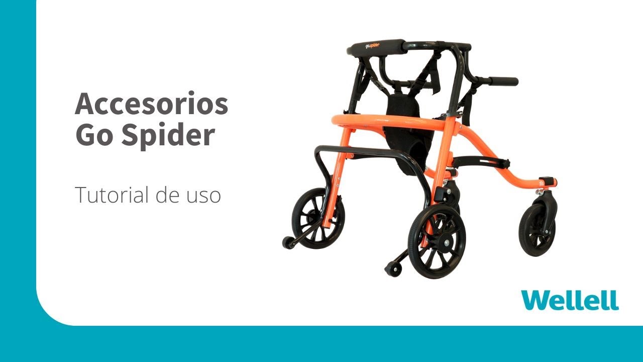 ¿Cómo colocar y ajustar los accesorios del andador Go Spider?