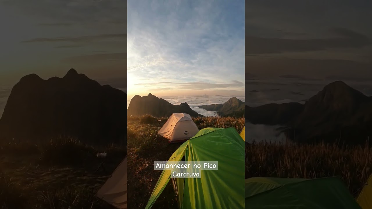 Amanhecer de frente para o Pico Paran&aacute;. Pico Caratuva #aventura #trekking