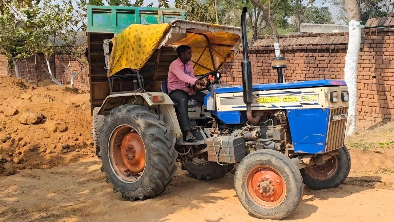 JCB 3dx Expert backhoe loading mud Mahindra and Swaraj Tractor || Swaraj & Mahindra Tractor loading.