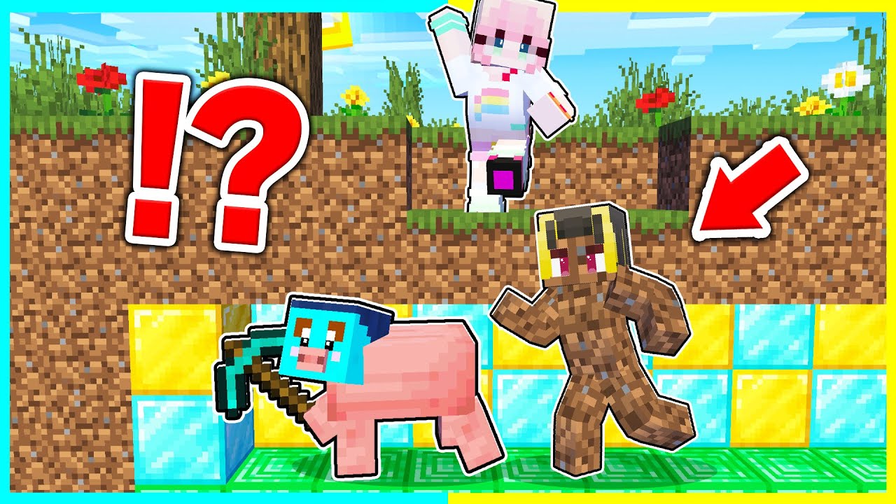 モブやブロックに擬態して逃走中！【まいくら/マインクラフト】