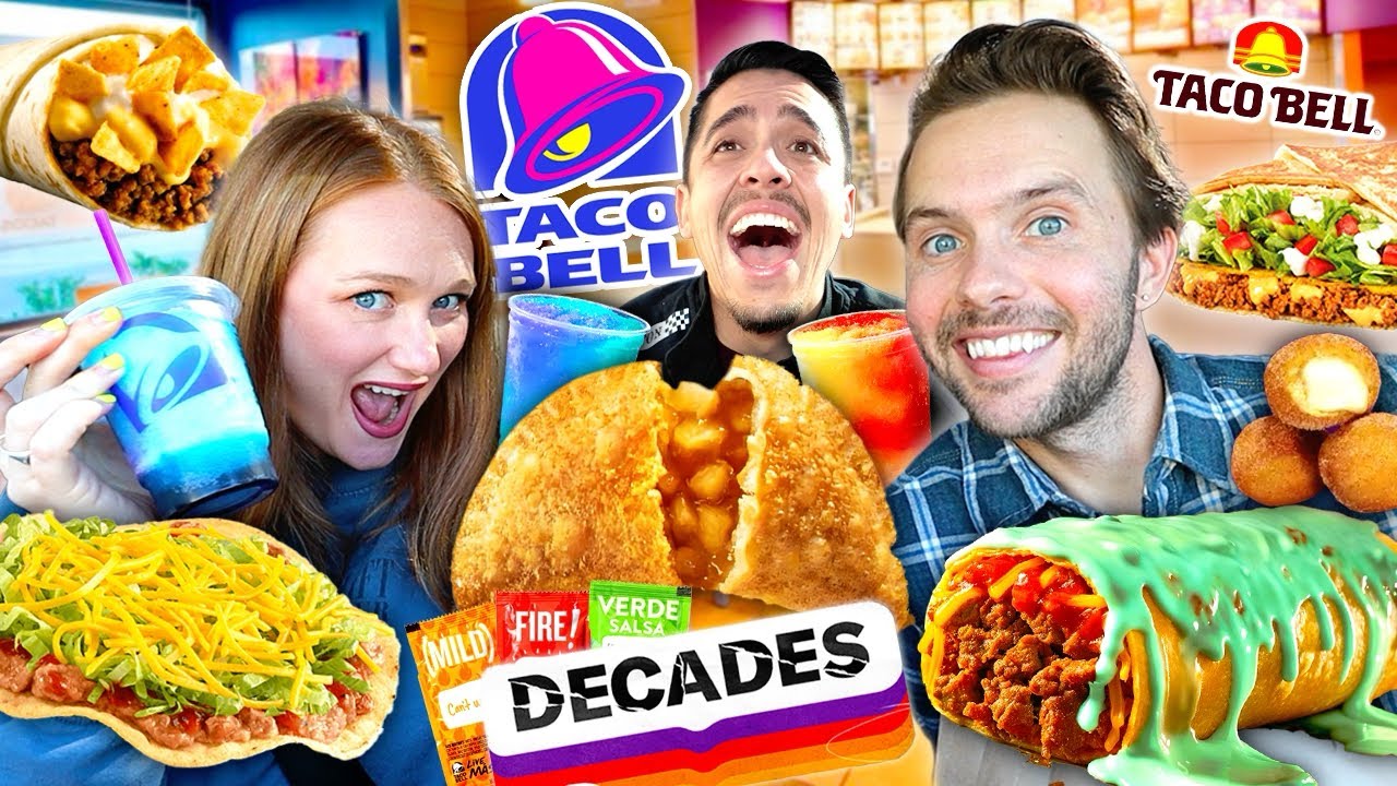 Tasting EVERYTHING on TACO BELL’S VIRAL Decades Menu!!!