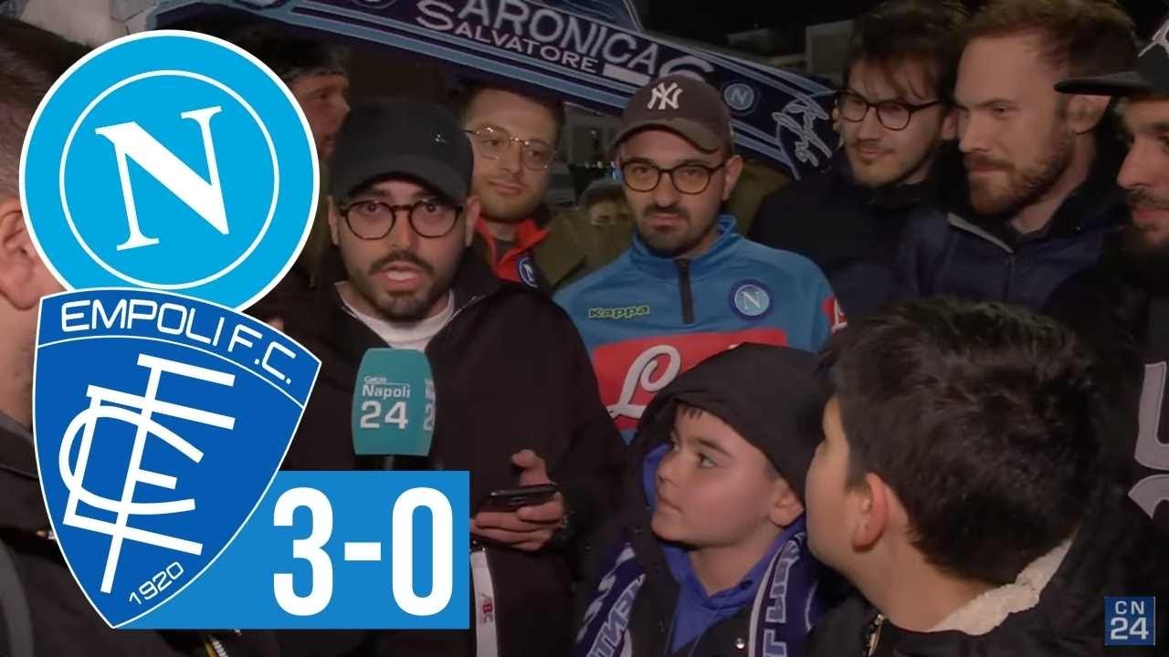 Napoli Empoli 3-0 👌💙 Guardate la REAZIONE dei NAPOLETANI allo stadio!