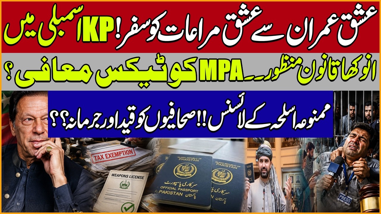 KP Assembly Passed Controversial Bill | Blue passport, free facilities |CM KP Under Criticism