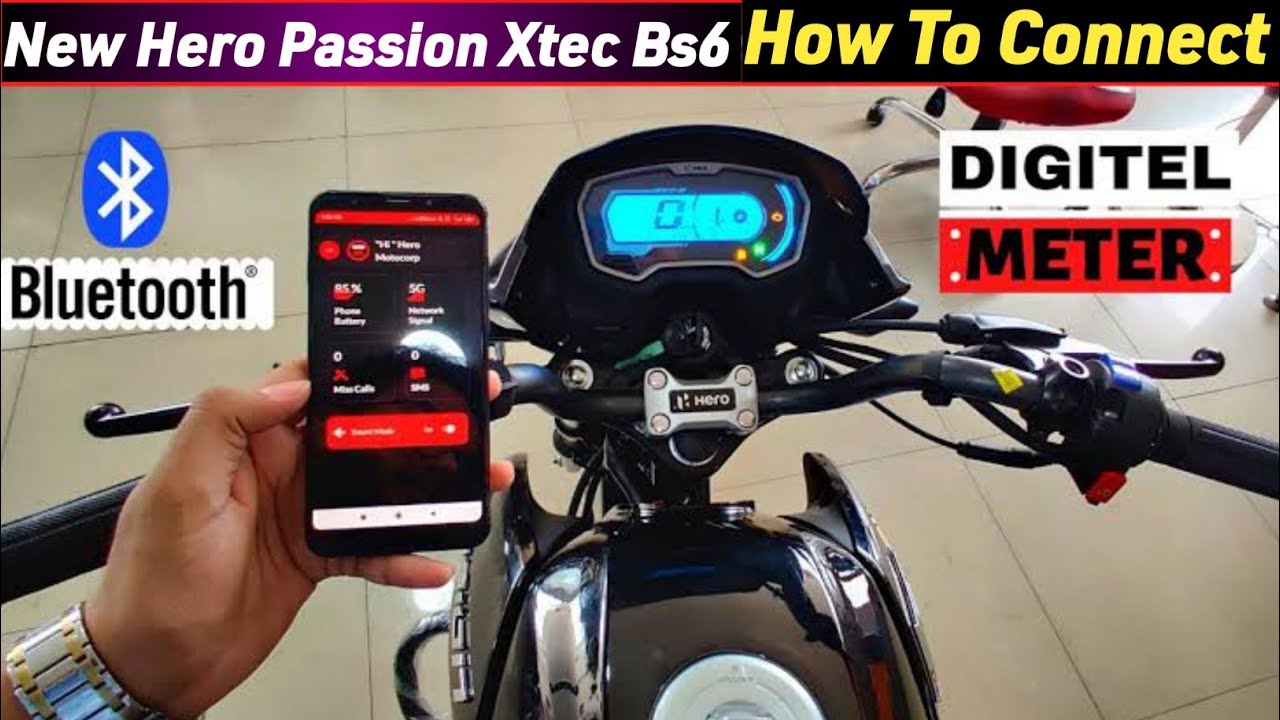 Hero Passion Xtec Bluetooth Connection Bs6 / passion xtec digital meter Bluetooth connected / how to