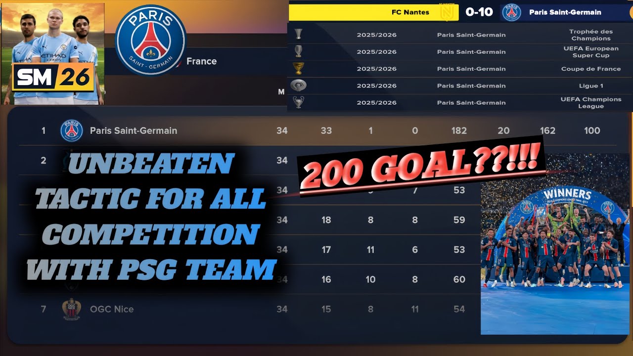 (SM26) UNBEATEN TACTIC PSG, LETS TRY