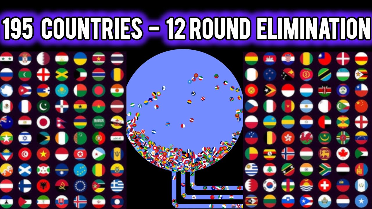 195 Countries - 12 Round Ultimate Elimination | WORLD MARBLE RACE