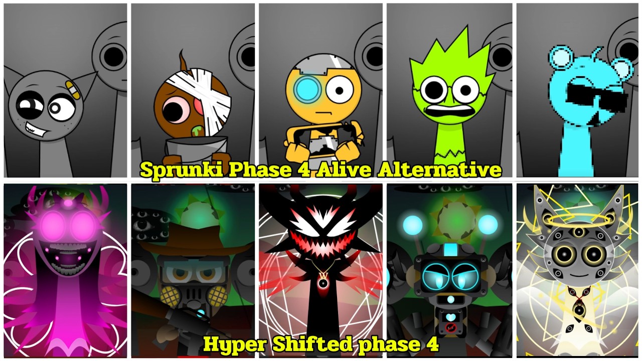 Sprunki Alive alternative phase 4 vs Hyper shifted phase4 #sprunki