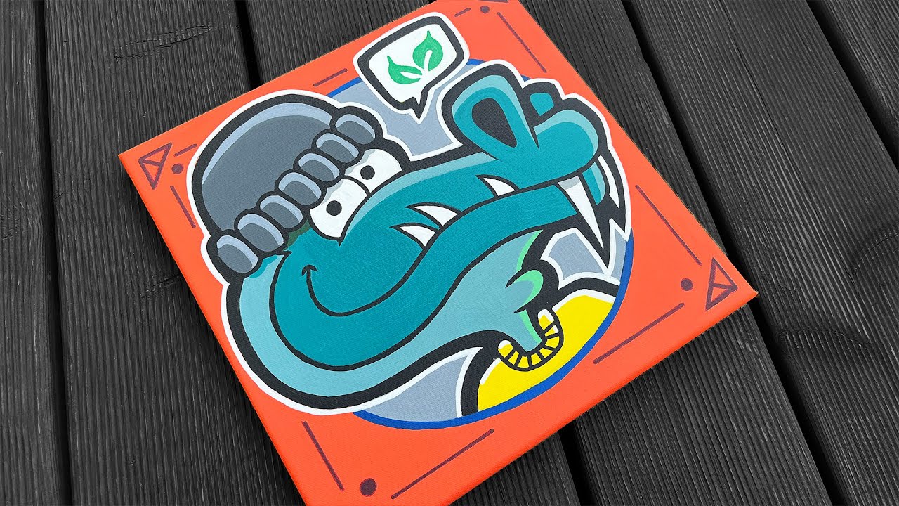 KROKO VEGAN – MARKER MEETS CANVAS #36 [speed drawing]