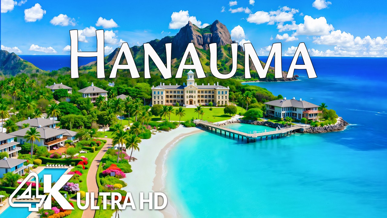 Hanauma Bay, Hawaii 4K UHD – Volcanic Crater Bay & Turquoise Pacific Waters | Relaxing Music