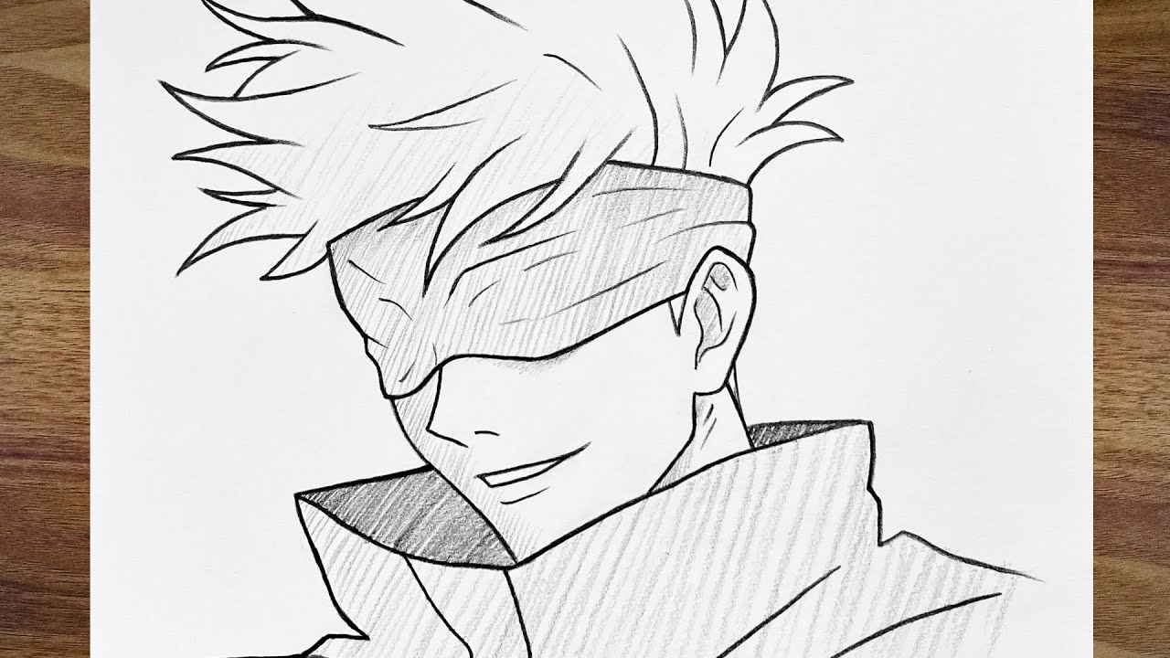 How to Draw Gojo Satoru | Easy Anime Drawing Tutorial