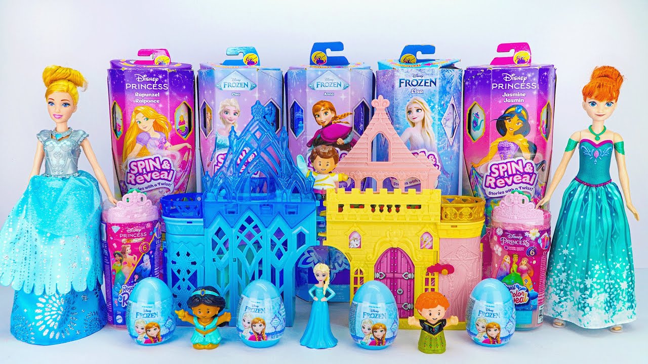 Coolest Disney Princess Toys Unboxing | Disney Princess Spin & Reveal Set| Ice Castle & Royal Castle