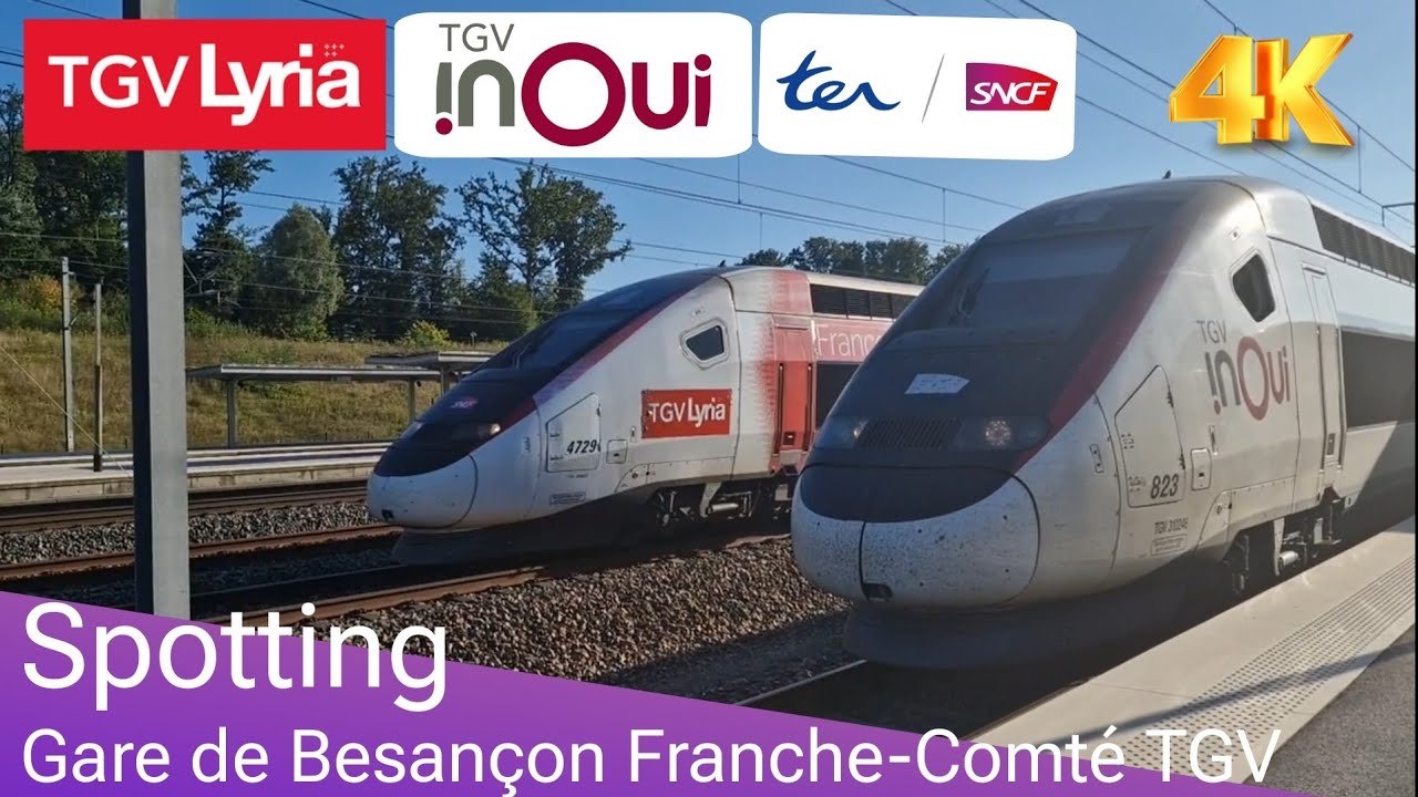 Spot à la Gare de Besançon Franche-Comté TGV |4K Ultra HD