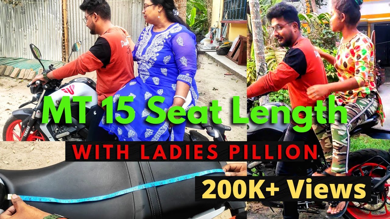 YAMAHA MT-15 BS6 Short seat length With Ladies Pillion Detailed Review | My Mom Taking Ride Of MT-15