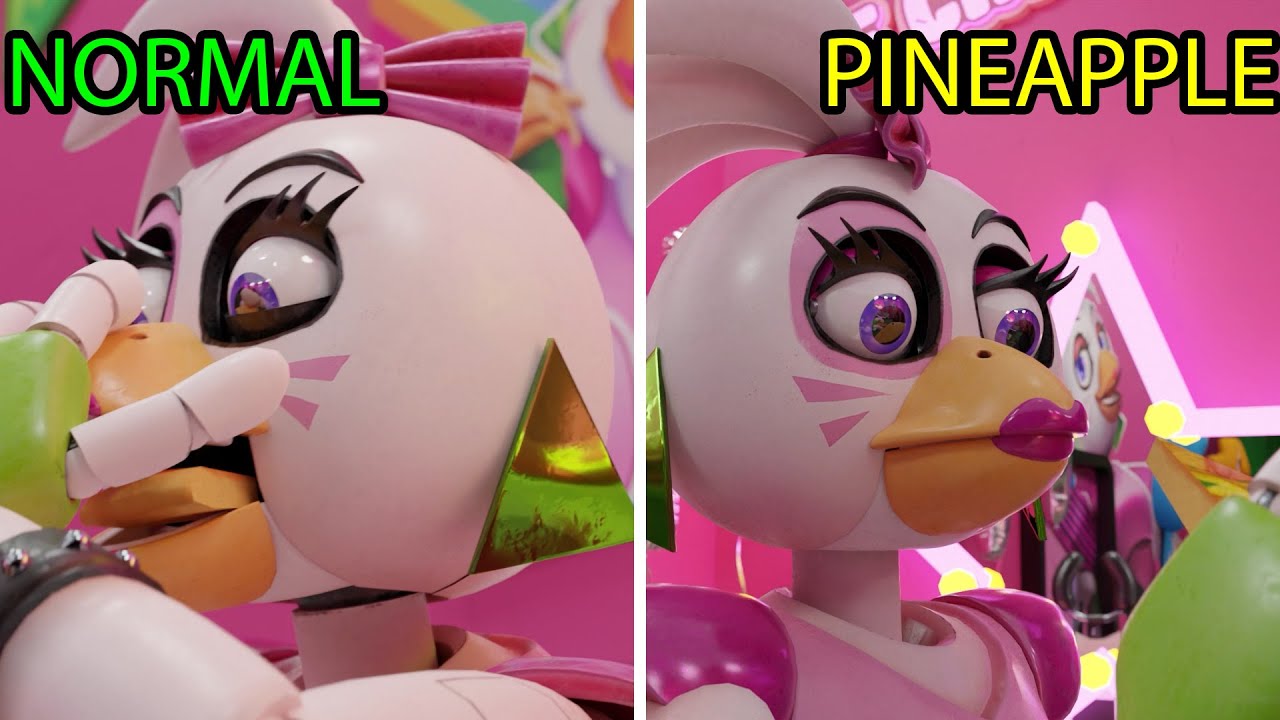 Glamrock Chica tries new Pineapple pizza
