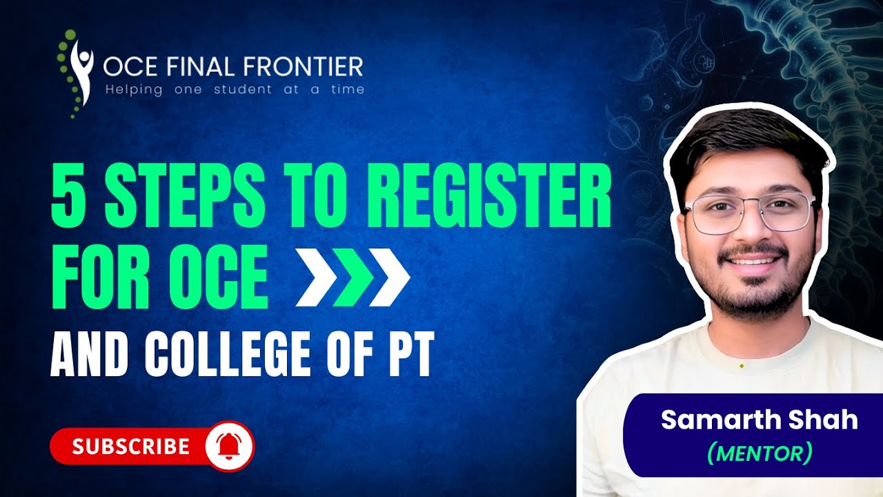 5 Steps To Register For OCE & College Of PT | Ontario Clinical Exam | OCE FINAL FRONTIER | #oce2025