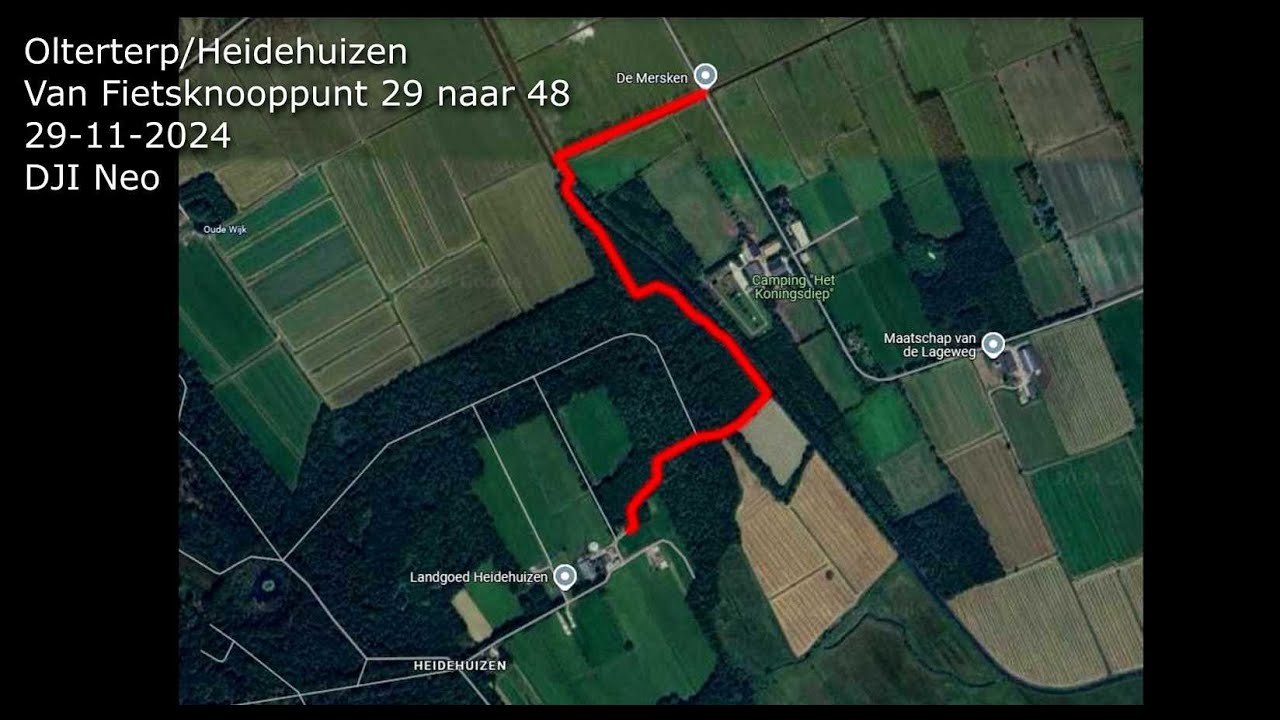 664. Olterterp/Heidehuizen - Van Fietsknooppunt 29 naar 48 [29-11-2024] DJI Neo