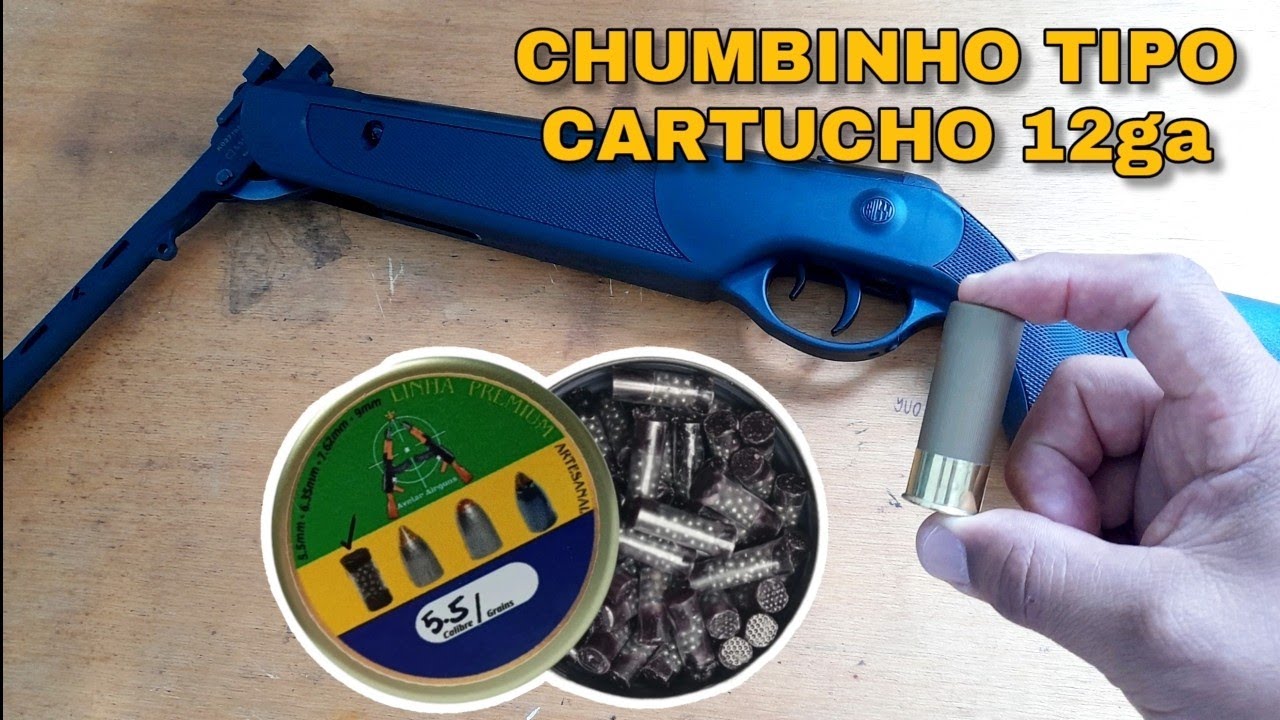 COMO fazer um CARTUCHO tipo 12Ga pra CARABINA DE PRESSÃO 
