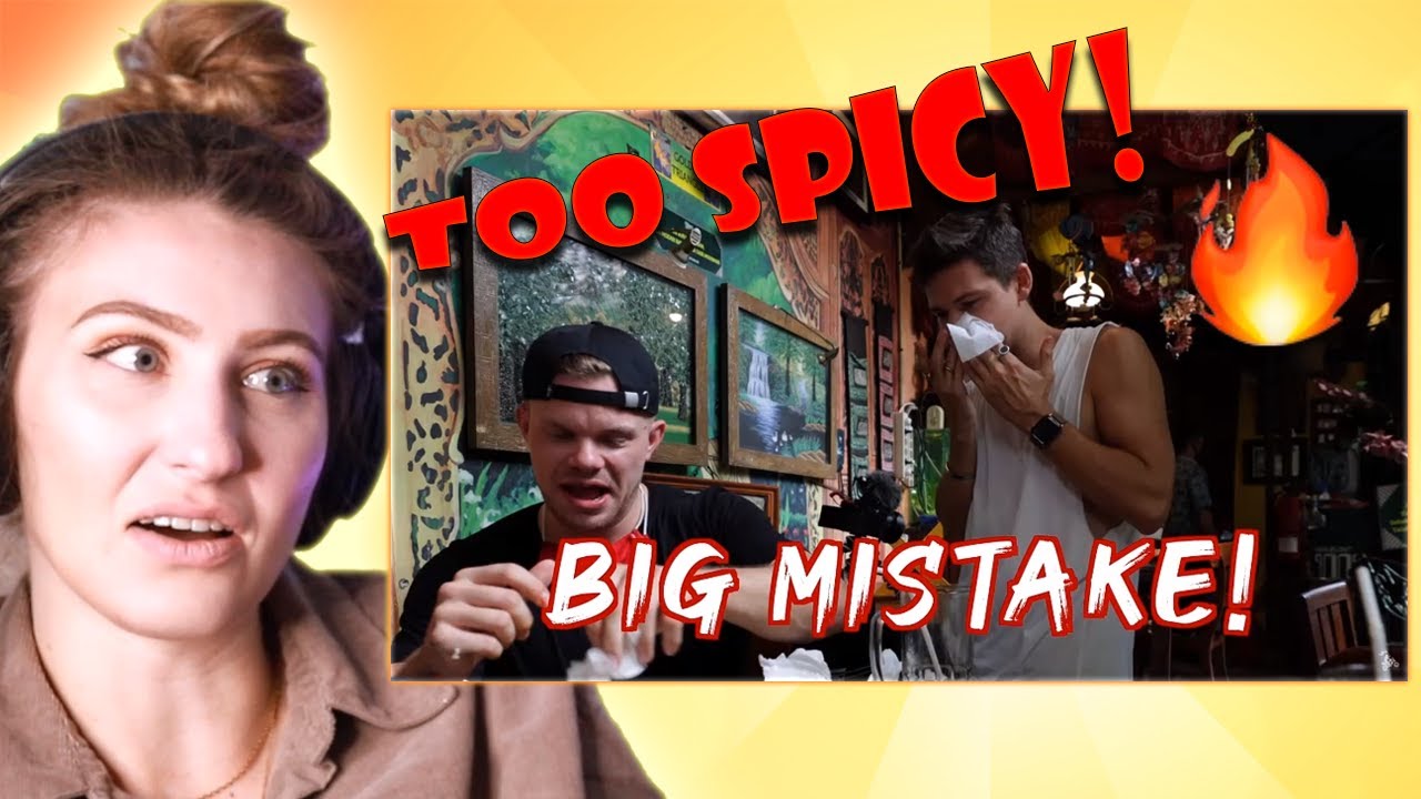 Two Foreigners Trying Spicy Indonesian Food Kristian Hansen Reaction