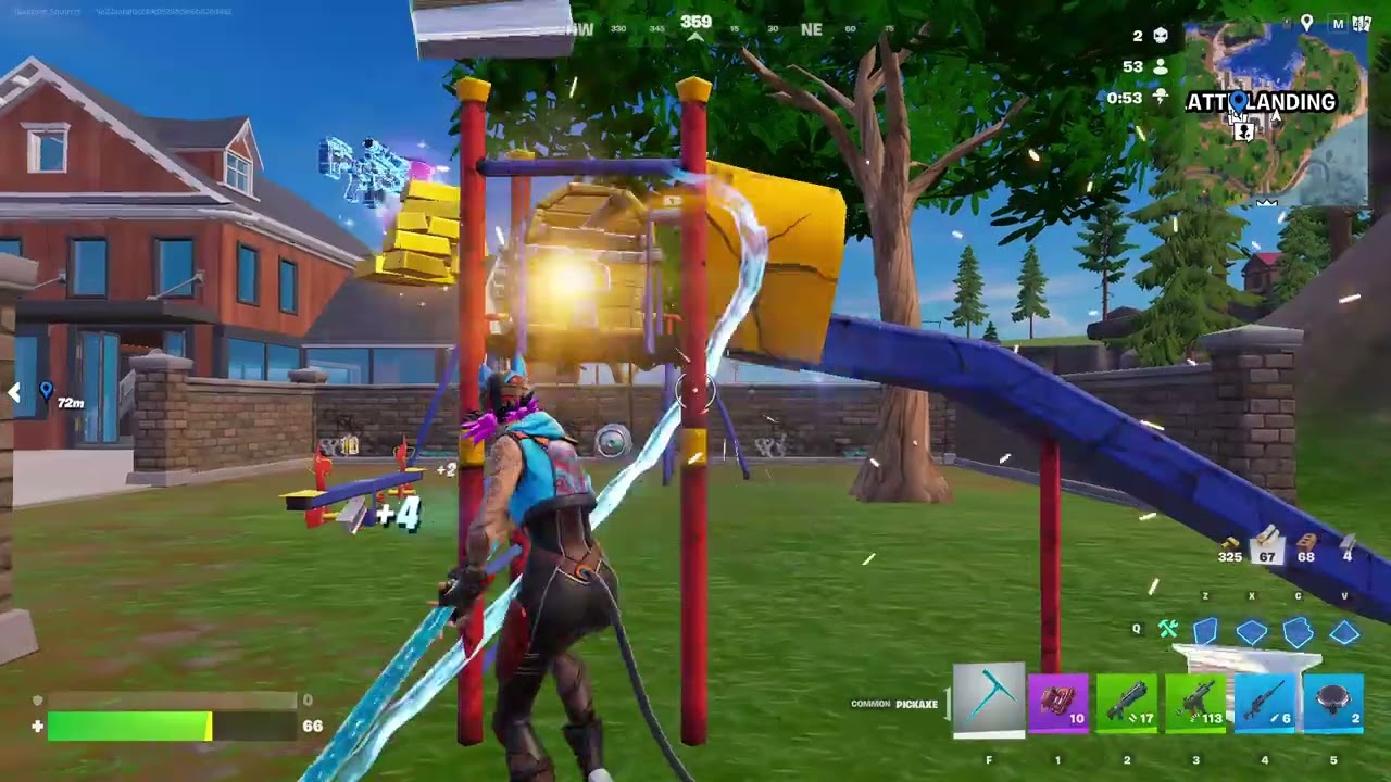 playing fortnite