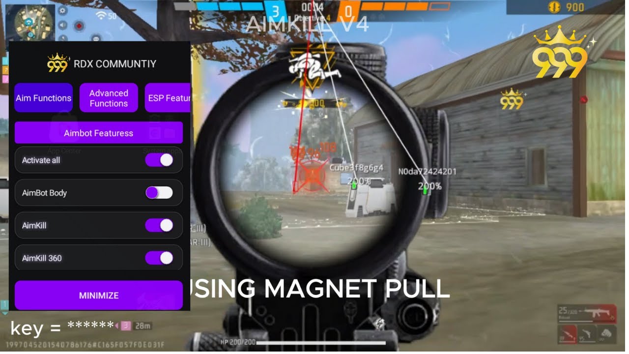 FREE FIRE PC PANEL OB51 AIM KILL + NEW DOWNKILL 100% ANTIBAN | ALL SERVER SAFE ||