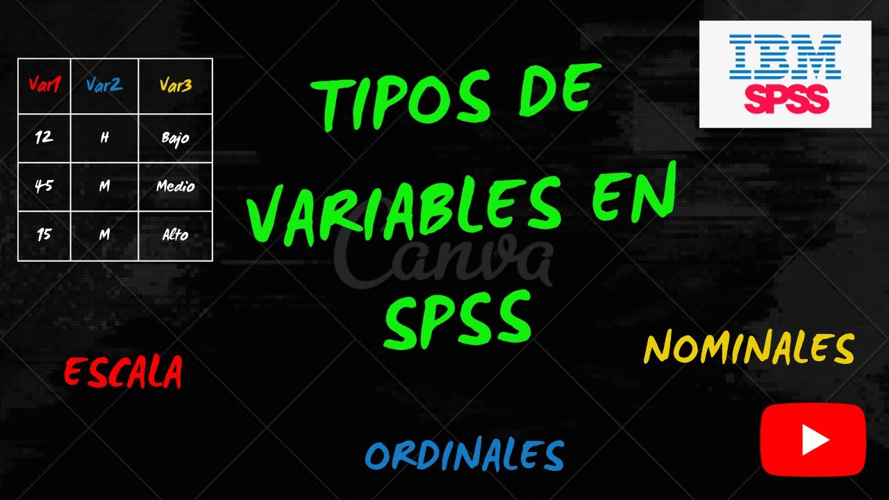 Tipos de Variables en IBM SPSS