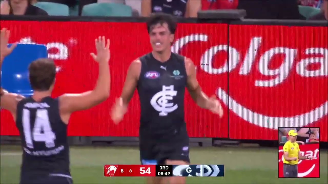 Elijah Hollands - AFL 2026 Opening Round Highlights - Carlton @ Sydney Swans